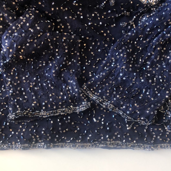 PISARRO NIGHTS Beaded V-neck Cocktail Dress - Picture 7 of 13